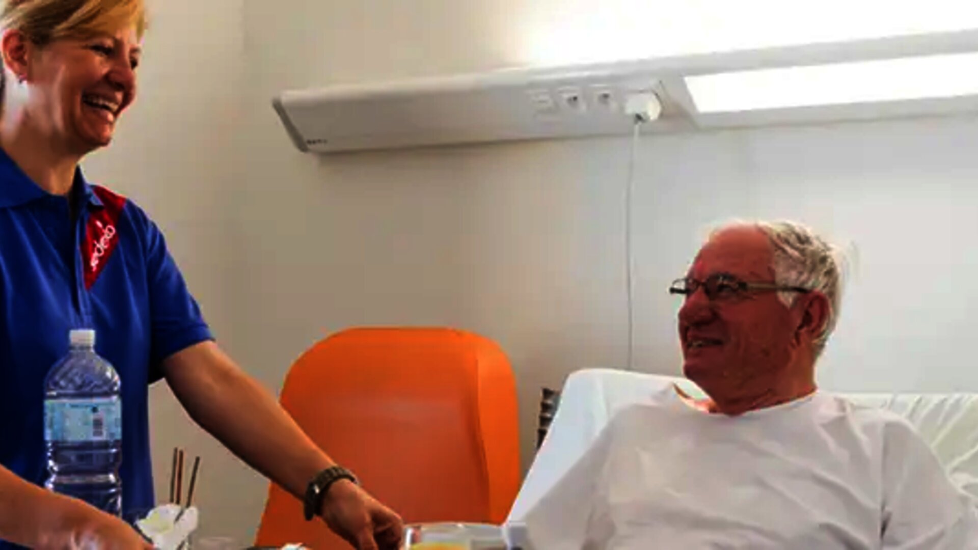 EDI services for Sodexo - woman serving food in hospital