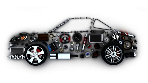 auto sest&aacute;vaj&iacute;c&iacute; z různ&yacute;ch automobilov&yacute;ch souč&aacute;stek