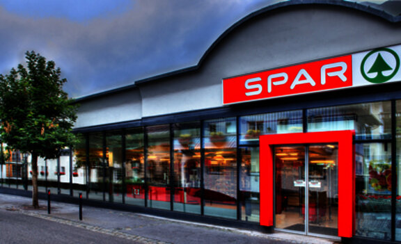 Spar store from the outside in Austria