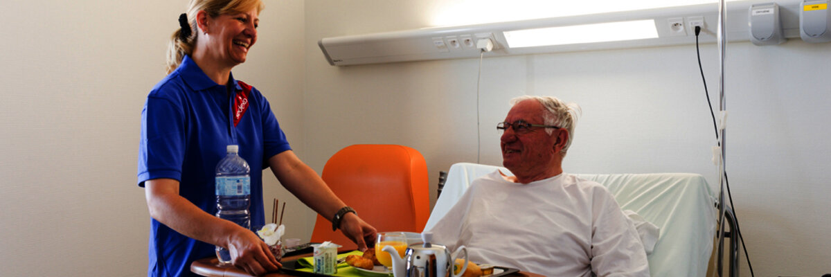 Patientenverpflegung im Krankenhaus unterst&uuml;tzt durch die EDI Services f&uuml;r Sodexo DACH