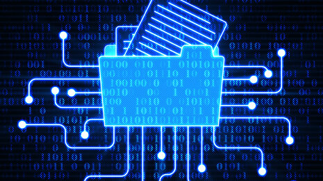 document on digital background