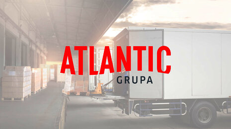 Atlantic group logo on a truck loading dock background