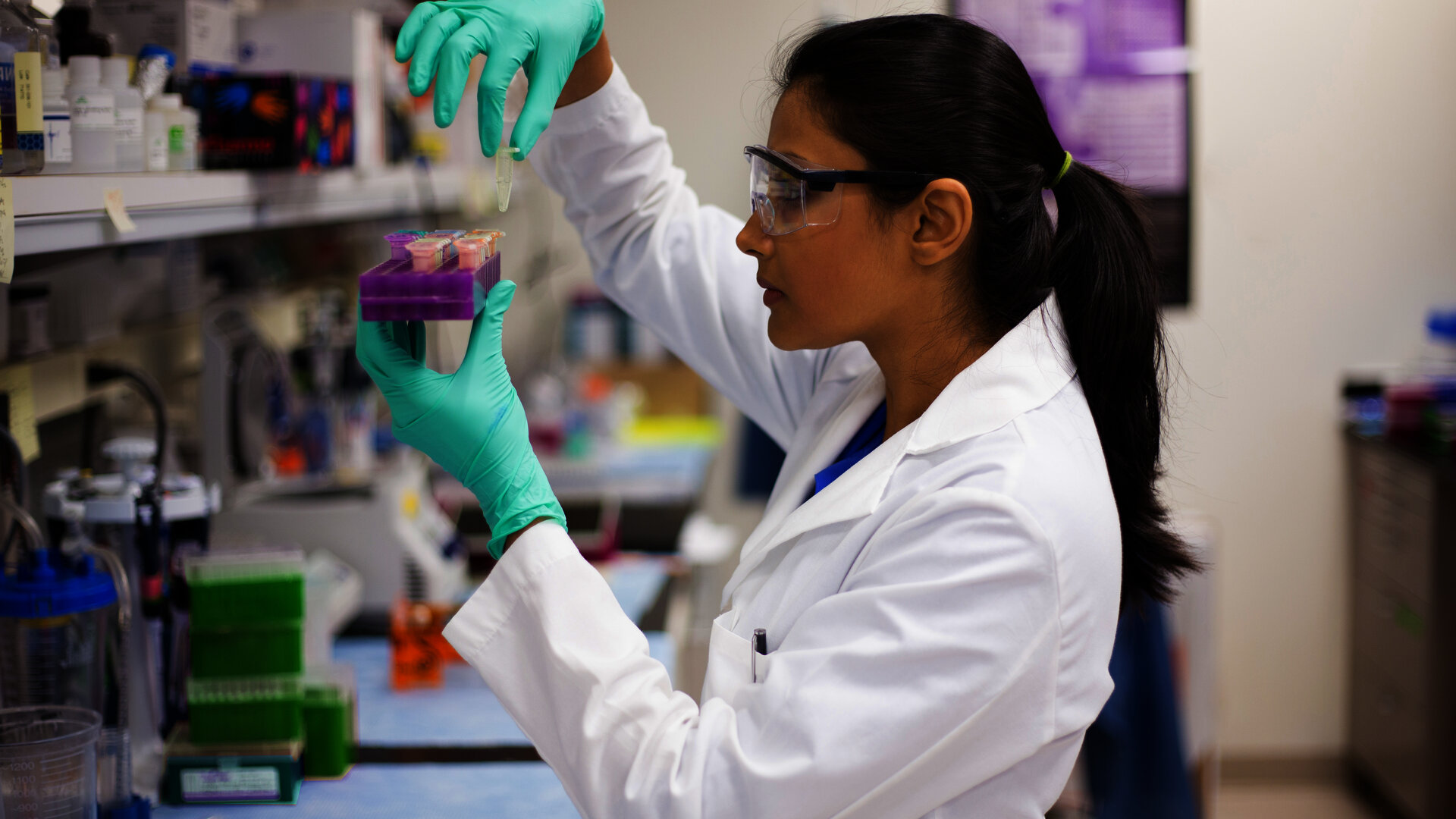 woman working in the lab