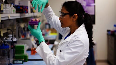 woman working in the lab