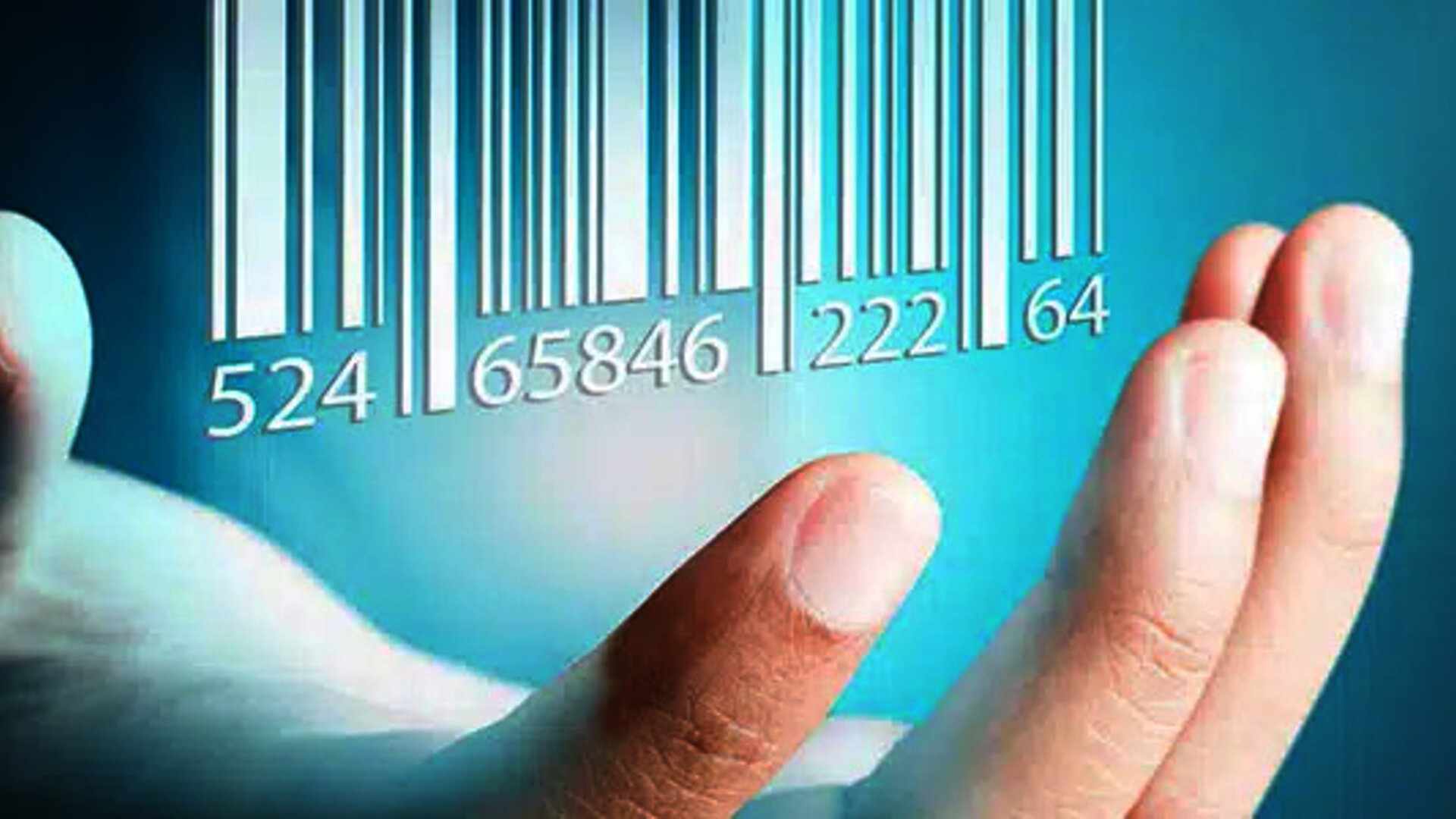 Databar in one hand - symbolic for a certified partner of GS1 Slovakia