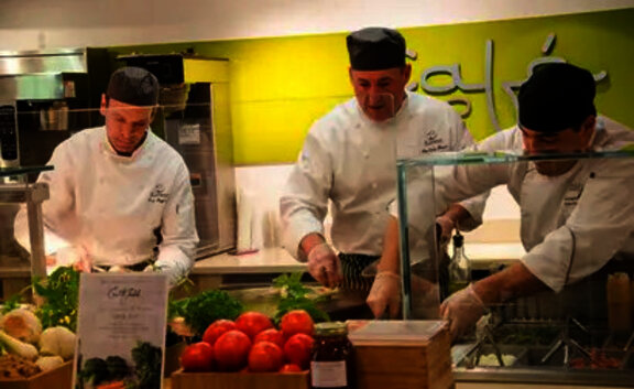 K&ouml;che bei der Zubereitung