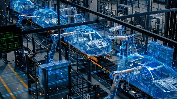 Digital car manufacturing process with robotic